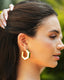 Helixa Green Enamel Gold Hoops