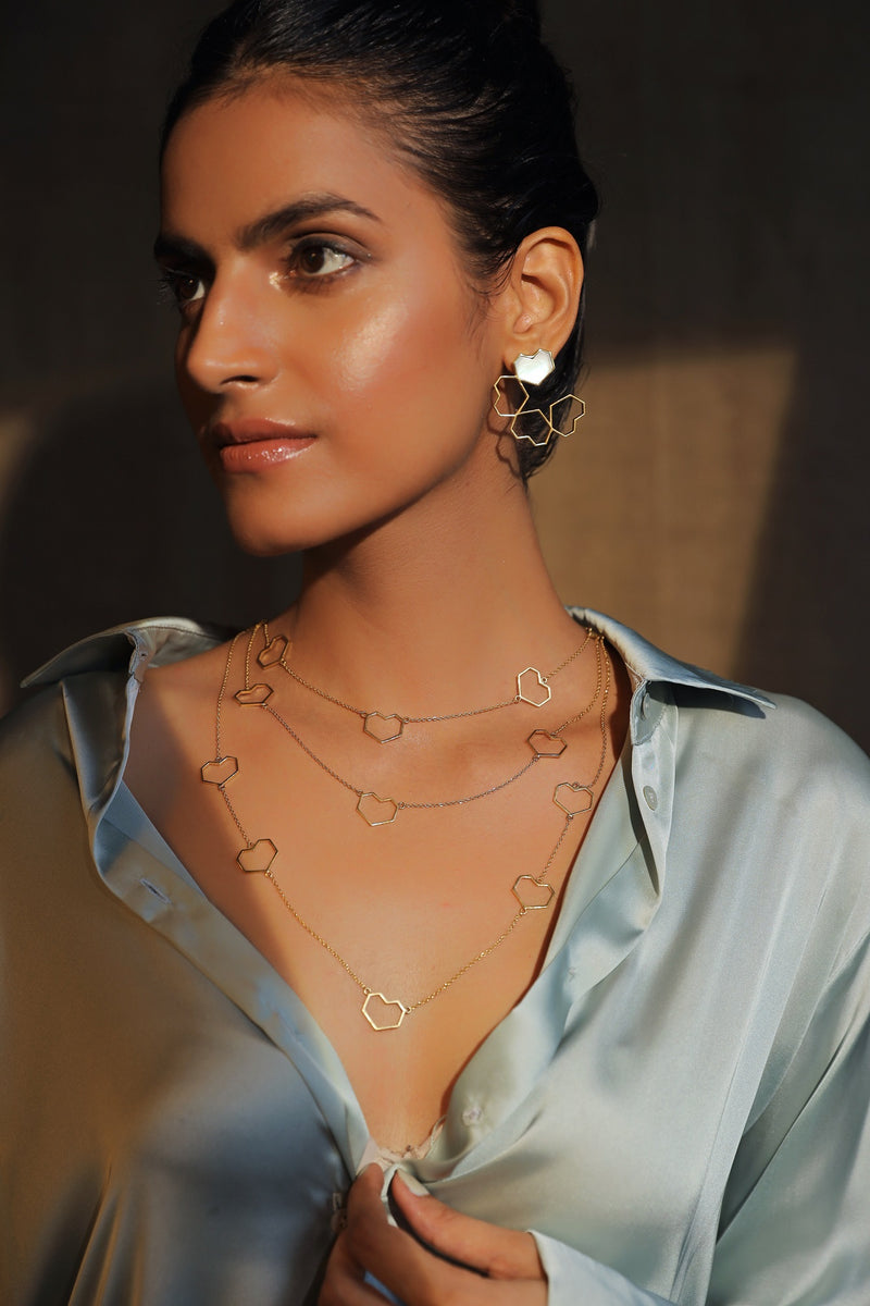 Genelia Deshmukh in Sepal Earrings