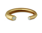 Hexa White Enamel Gold Cuff