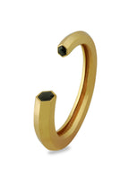 Varnika Arora Hexa Black Enamel Gold Bangle Cuff with geometric design, stylish jewelry accessory for women.