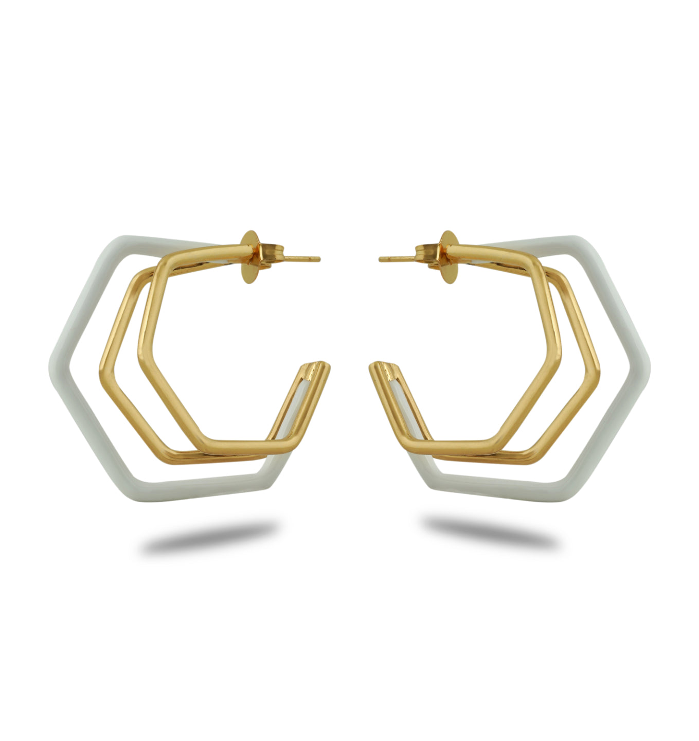 Serene Set- White Enamel Earring & Neckpiece