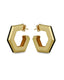 Varnika Arora Helixa black enamel gold hoops earrings with a sleek, modern design and shiny finish.