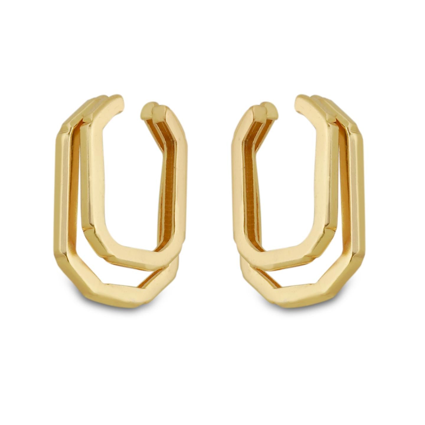 Opal Set- Gold Earrings & Green Enamel Neckpiece
