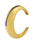 Circlet Black Enamel Gold Bangle