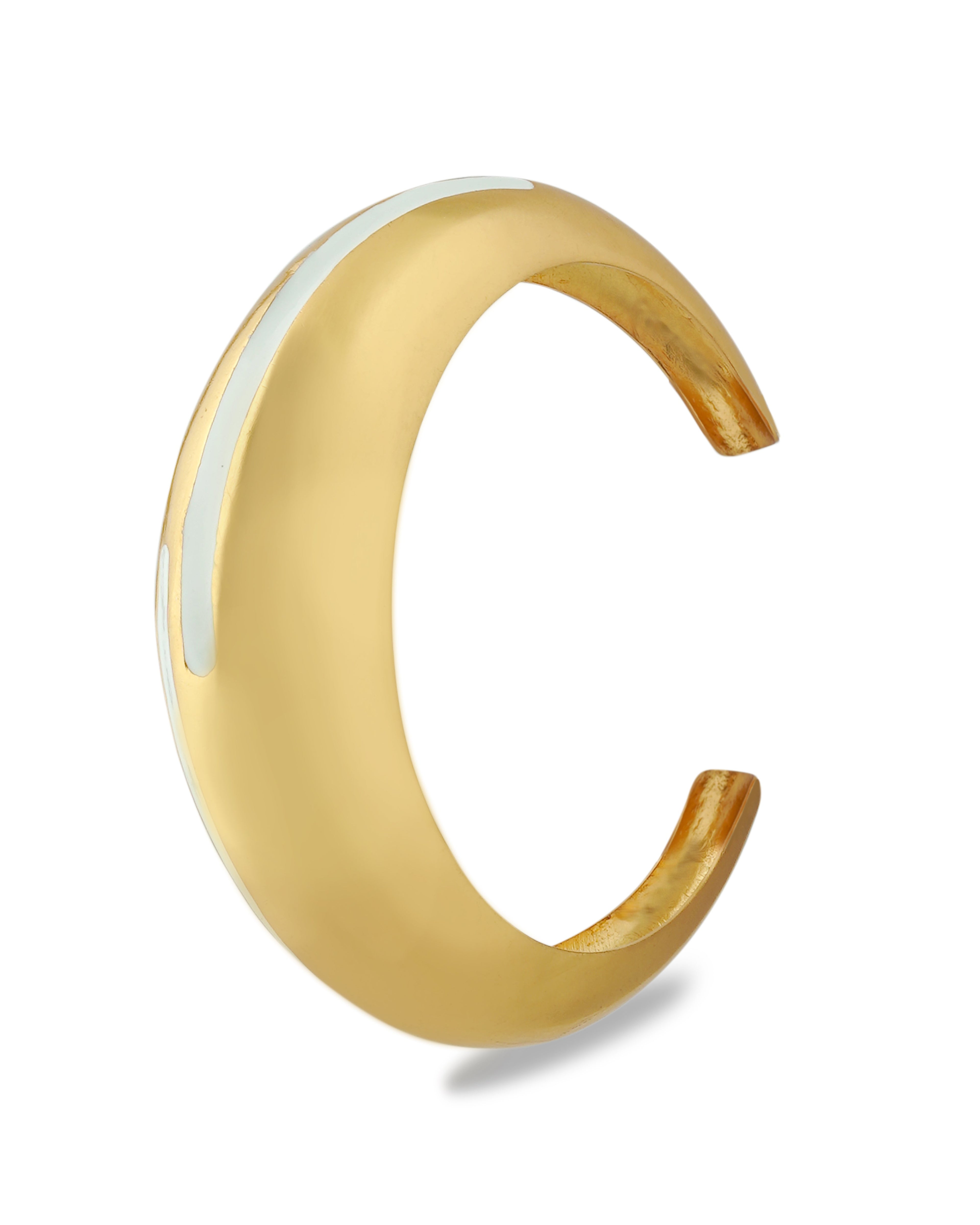 Circlet White Enamel Gold Bangle