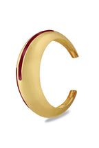 Circlet Maroon Enamel Gold Bangle