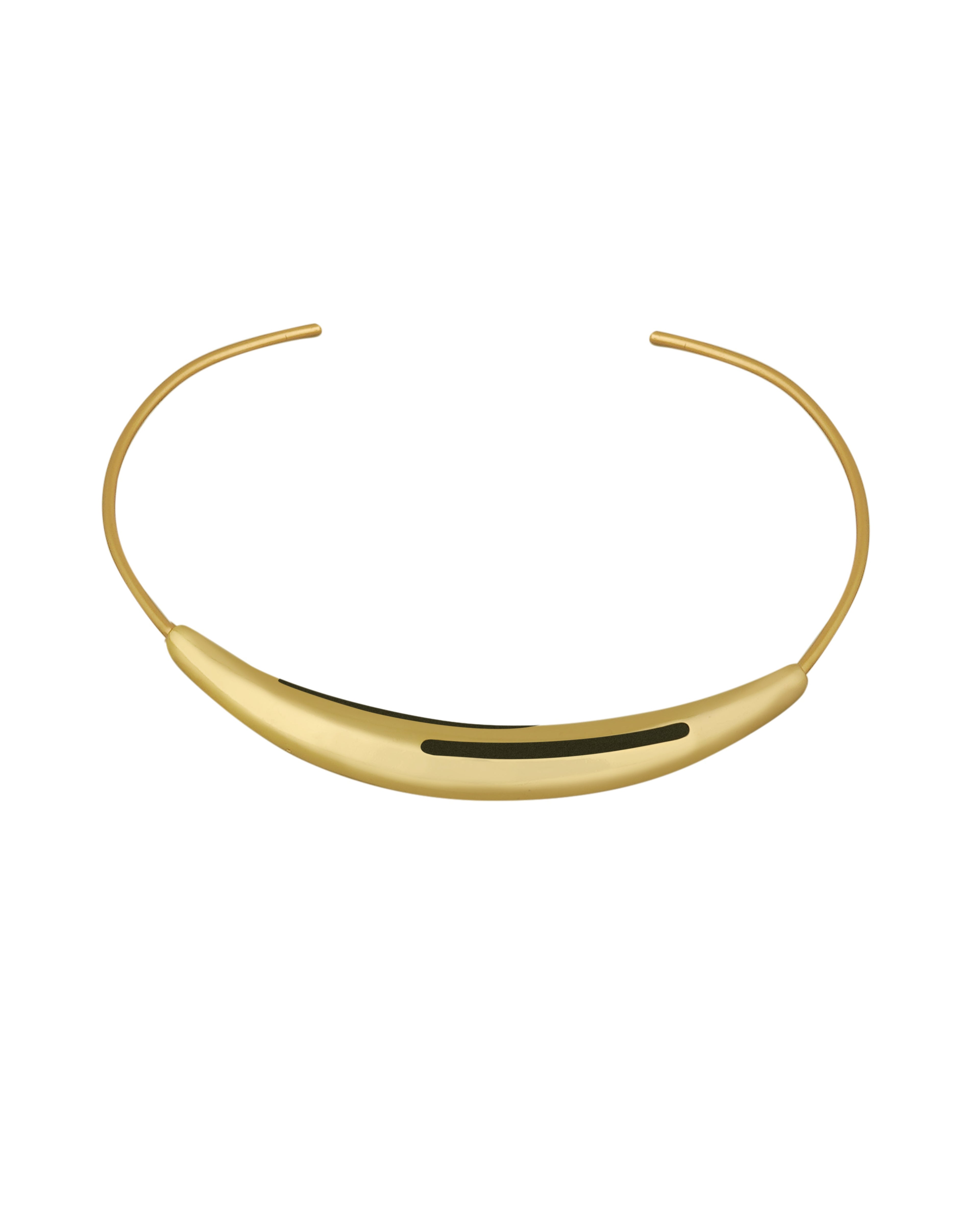 Aurelia Black Enamel Gold Neckpiece