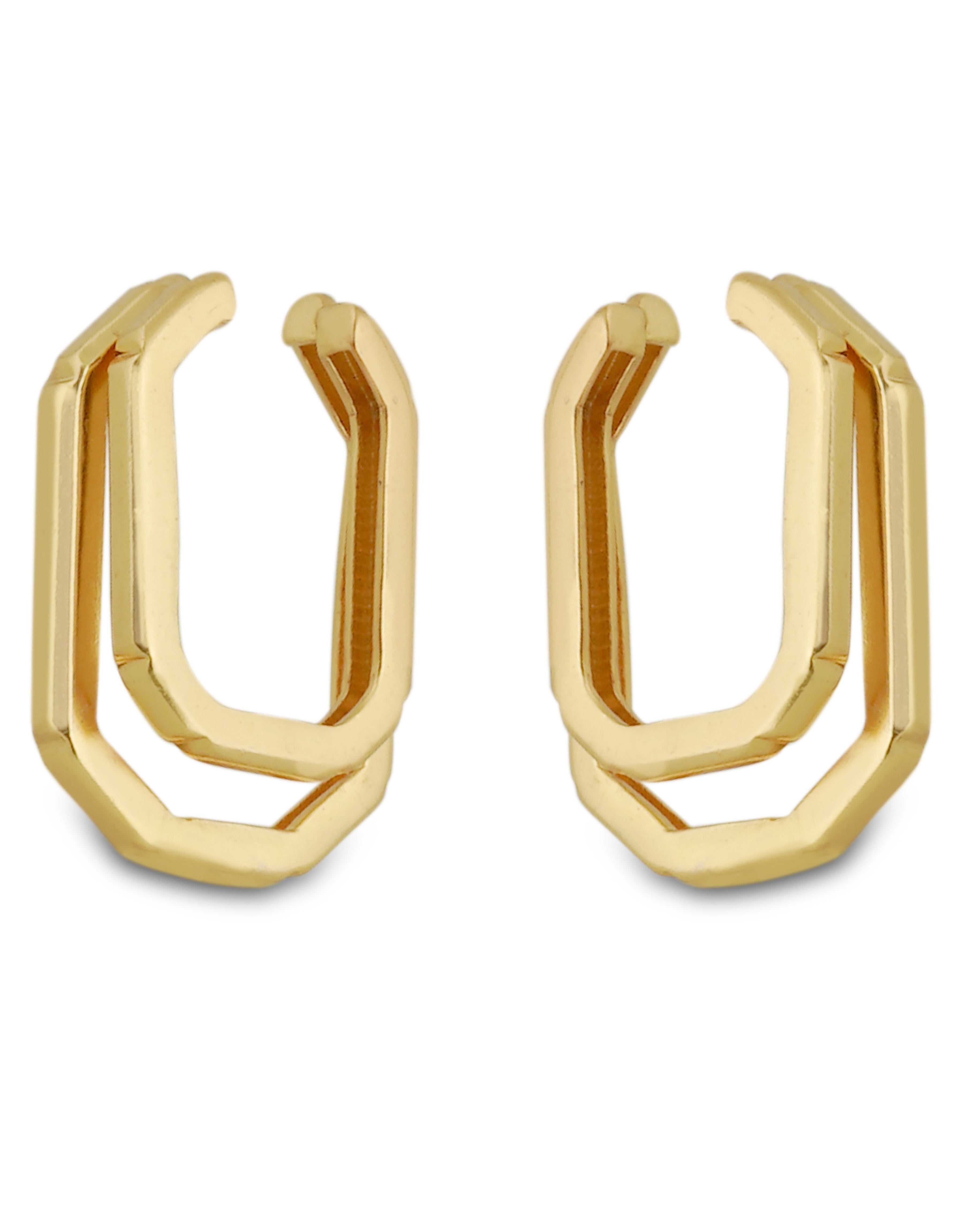 Ellipse Gold Earrings Secondary image