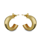 Regina Cassandra in Luna Black Enamel Hoops