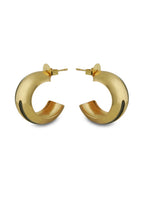 Regina Cassandra in Luna Black Enamel Hoops
