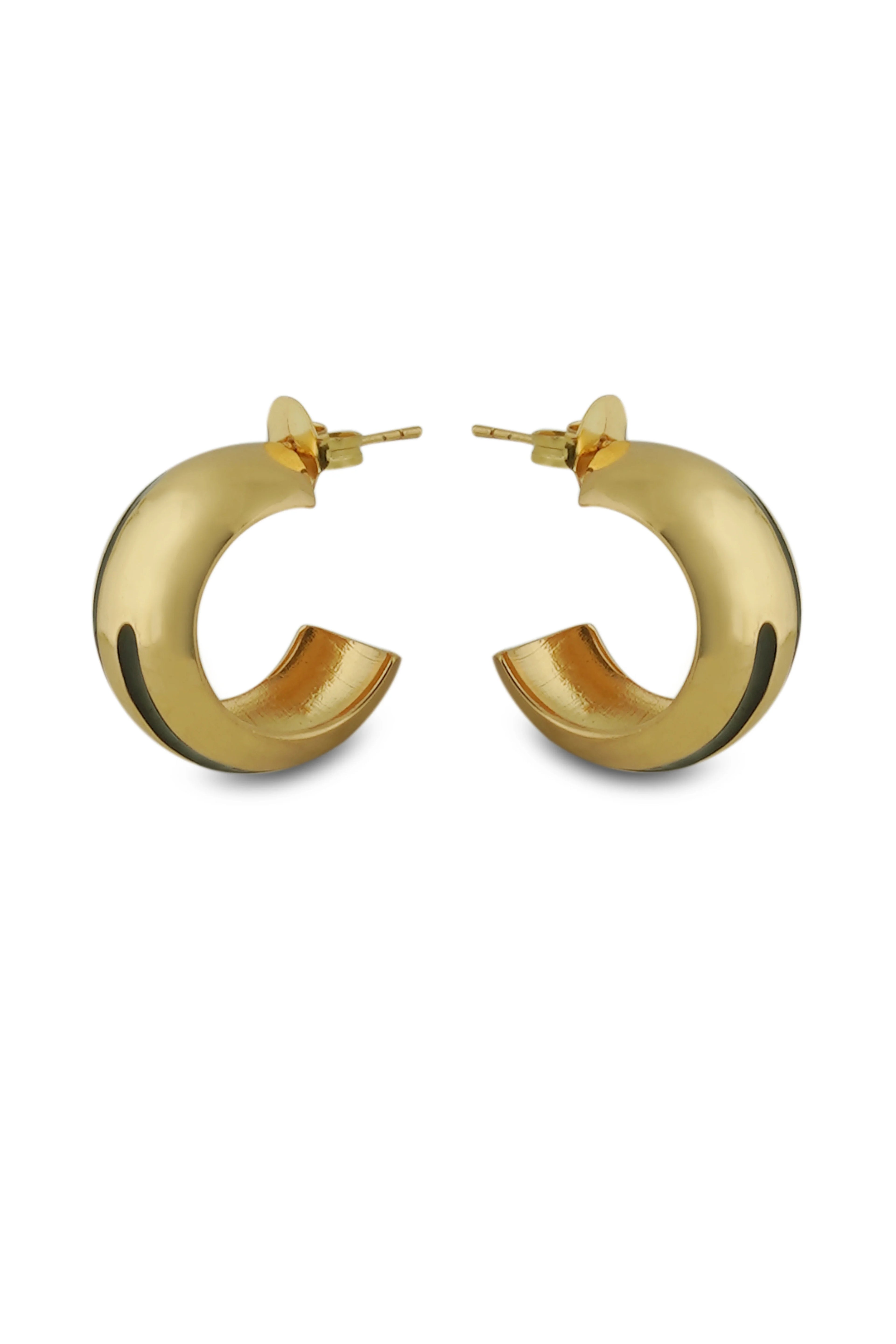 Regina Cassandra in Luna Black Enamel Hoops