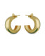 Varnika Arora Luna Green Enamel Gold Hoops featuring round gold hoops with vibrant green enamel accents.