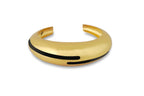 Varnika Arora black enamel gold bangle with a sleek, circular design, showcasing elegant craftsmanship and modern jewelry style.