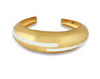 Circlet White Enamel Gold Bangle