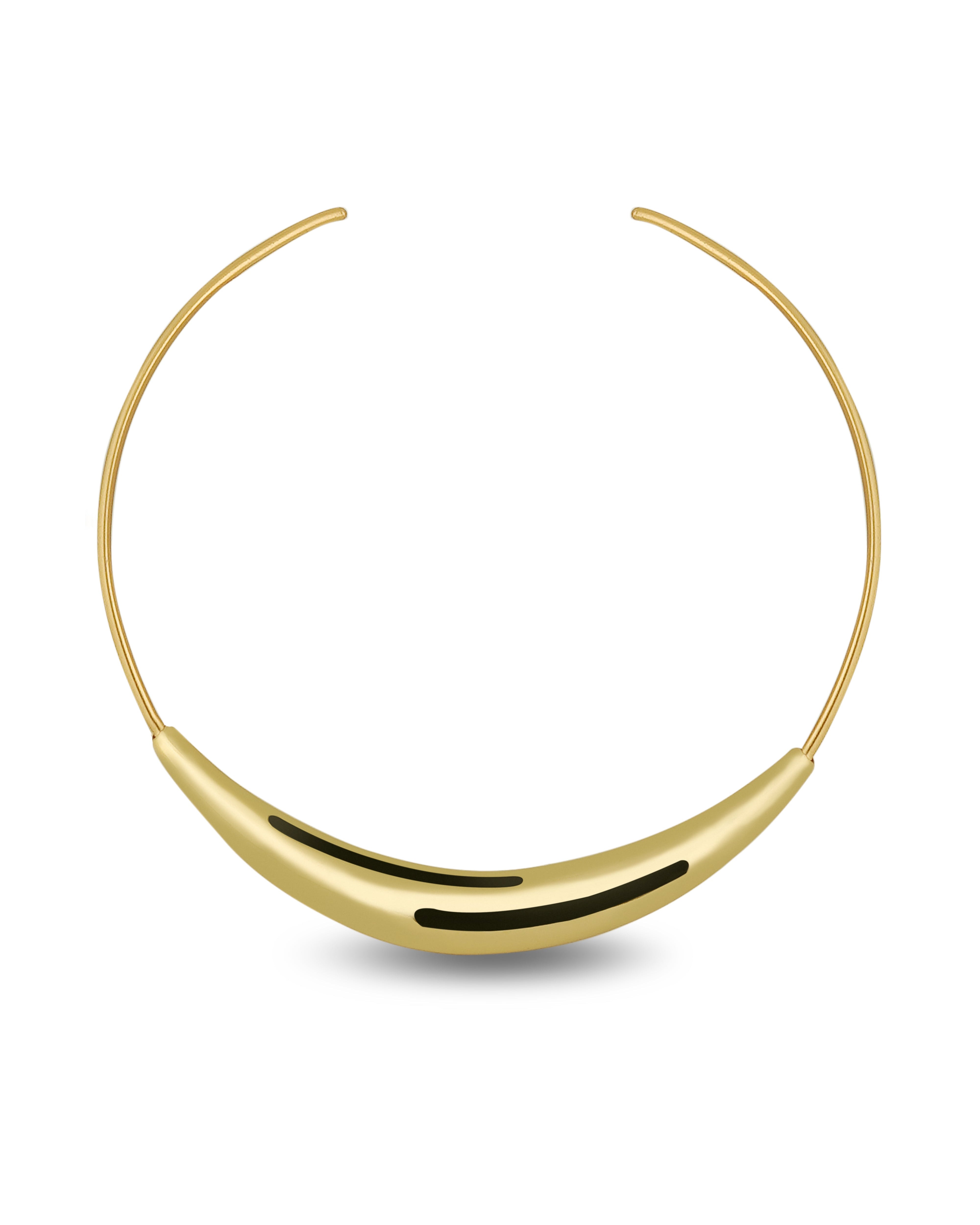 Aurelia Black Enamel Gold Neckpiece Secondary image