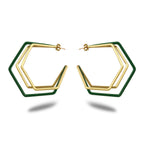 Twinkle Duo – Green Enamel Earring & Ring