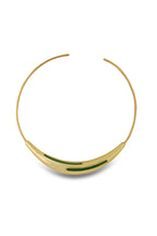 Varnika Arora Aurelia Green Enamel Gold Neckpiece with intricate design and elegant gold detailing.