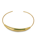 Aurelia Green Enamel Gold Neckpiece