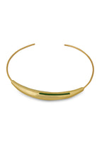 Varnika Arora Aurelia Green Enamel Gold Neckpiece with intricate design and vibrant green enamel accents.