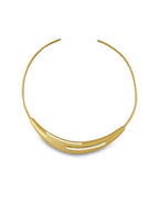 Aurelia White Enamel Gold Neckpiece