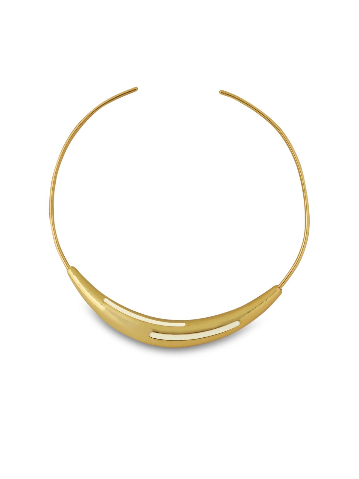 Aurelia White Enamel Gold Neckpiece