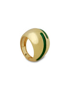 Verdora Green Enamel Gold Ring