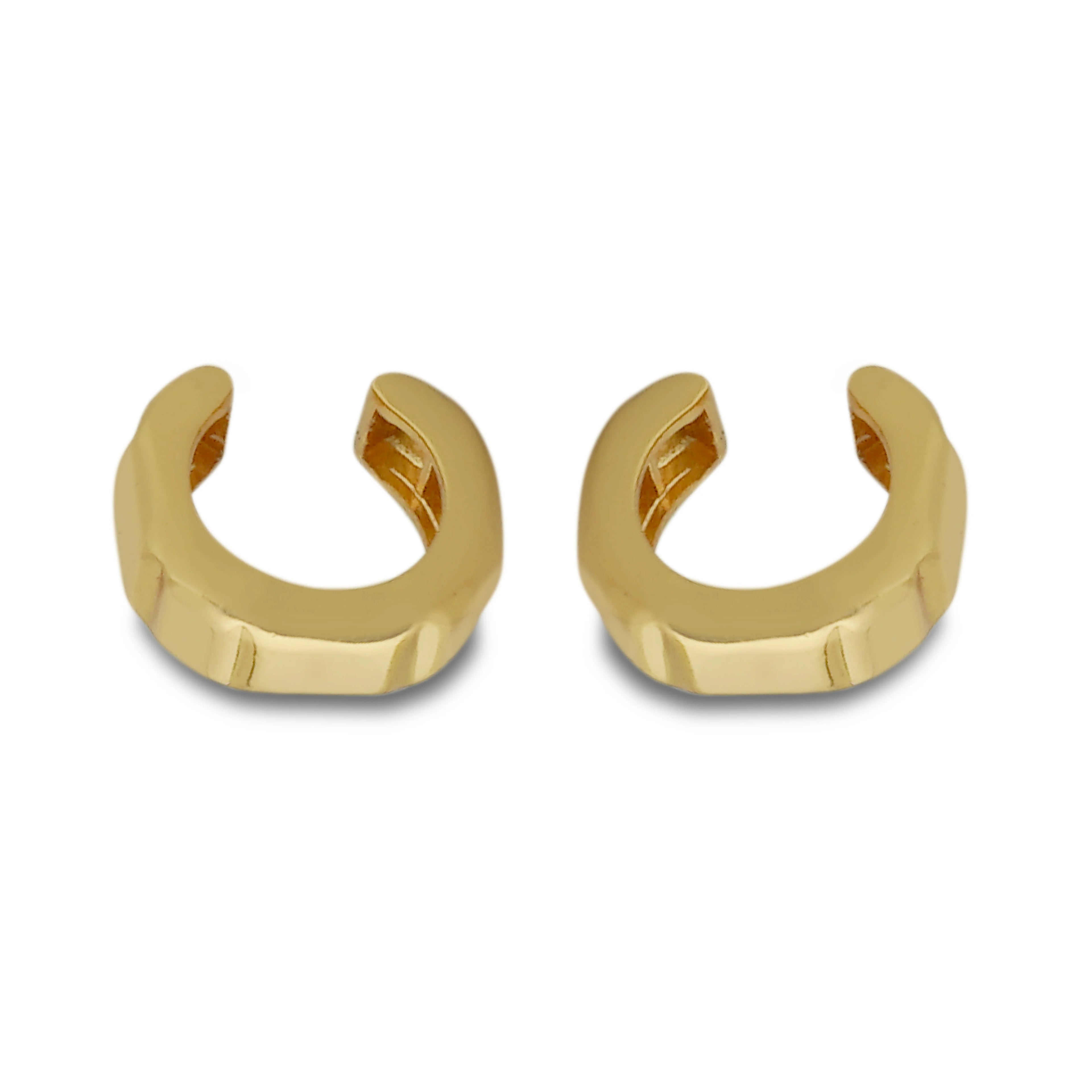 Varnika Arora Nova Gold Ear Cuffs with intricate design, showcasing elegant gold jewelry for pierced ears.