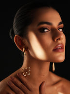 Krishna Shroff in Liquid Morpho Drop by Varnika Arora, showcasing vibrant, flowing fabric in a stylish pose.