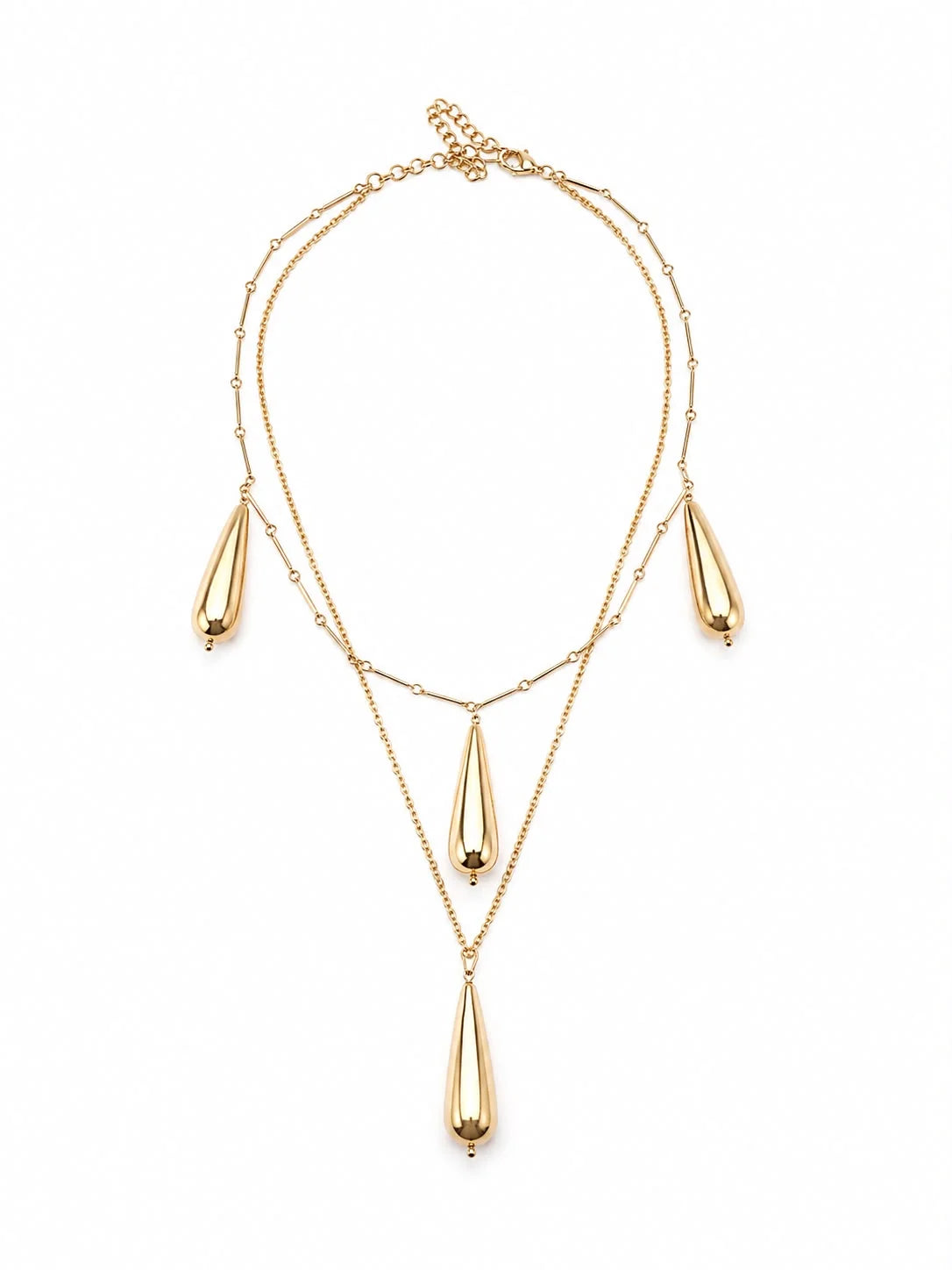 Dewdrop Necklace by Varnika Arora featuring delicate drop-shaped pendant on a fine chain against a neutral background. Main image