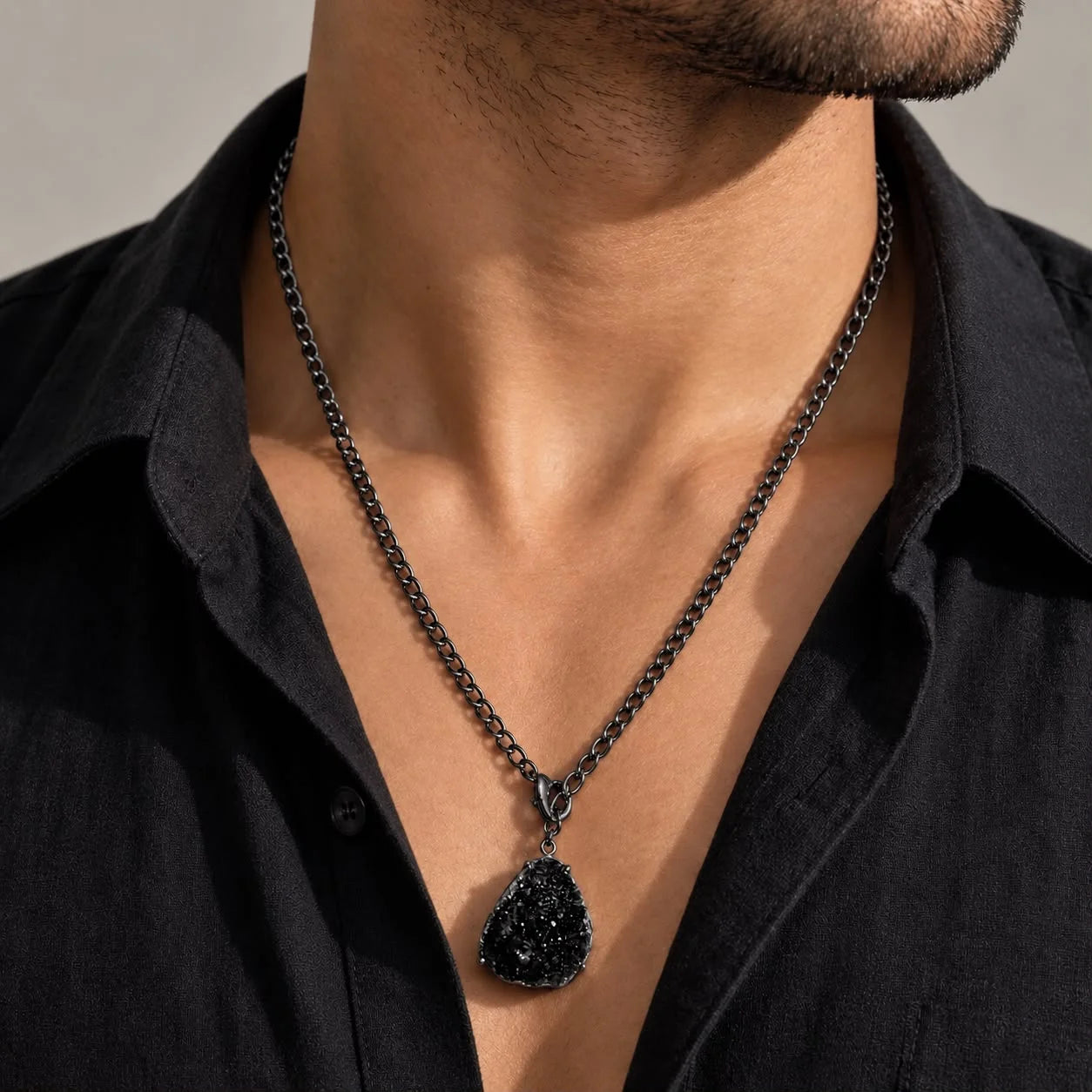 Druzy Teardrop Chain Secondary image
