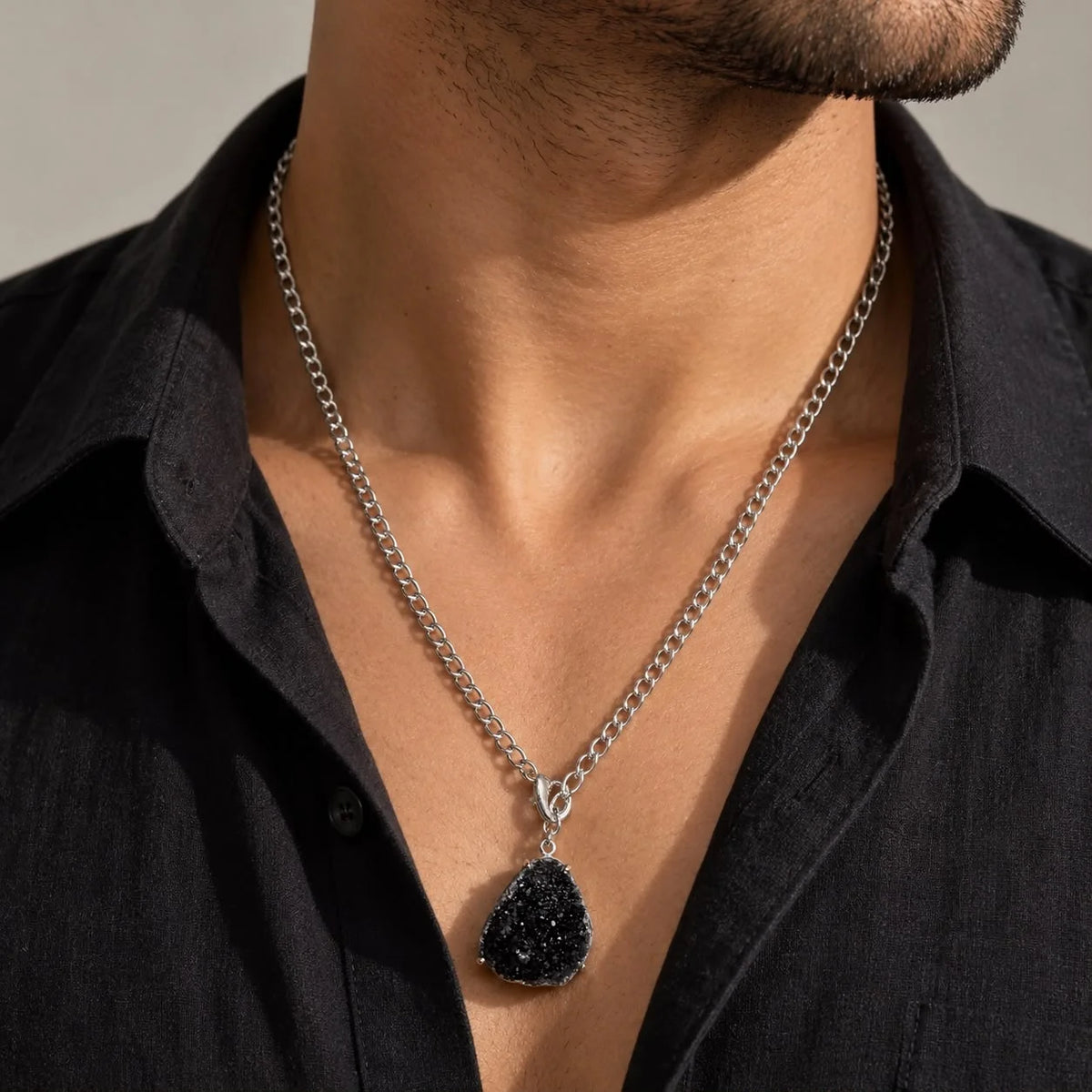 Druzy Teardrop Chain Main image