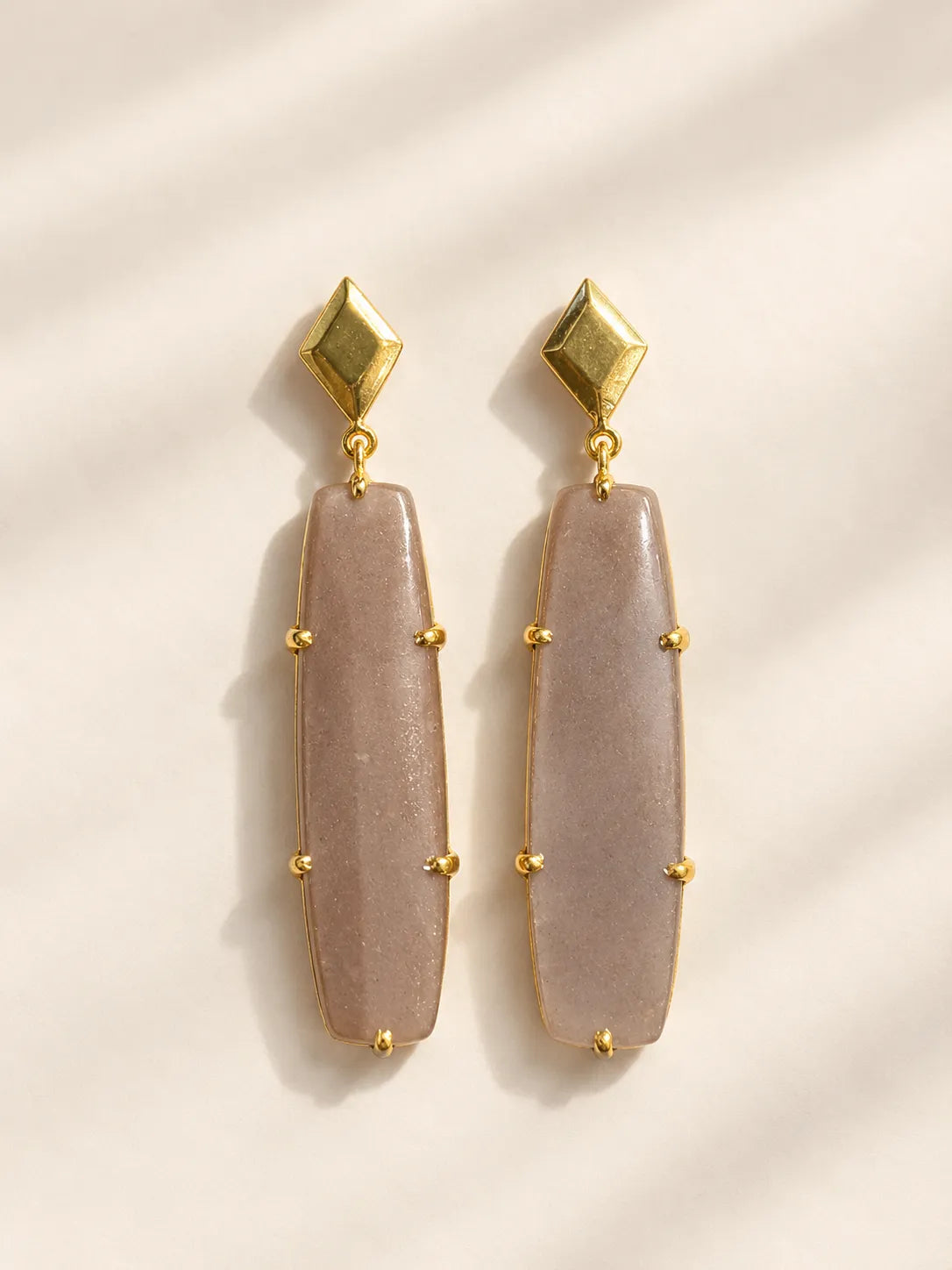 Peach Moonstone Earrings