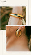 Halo Duo- Black Enamel Earring & Bangle