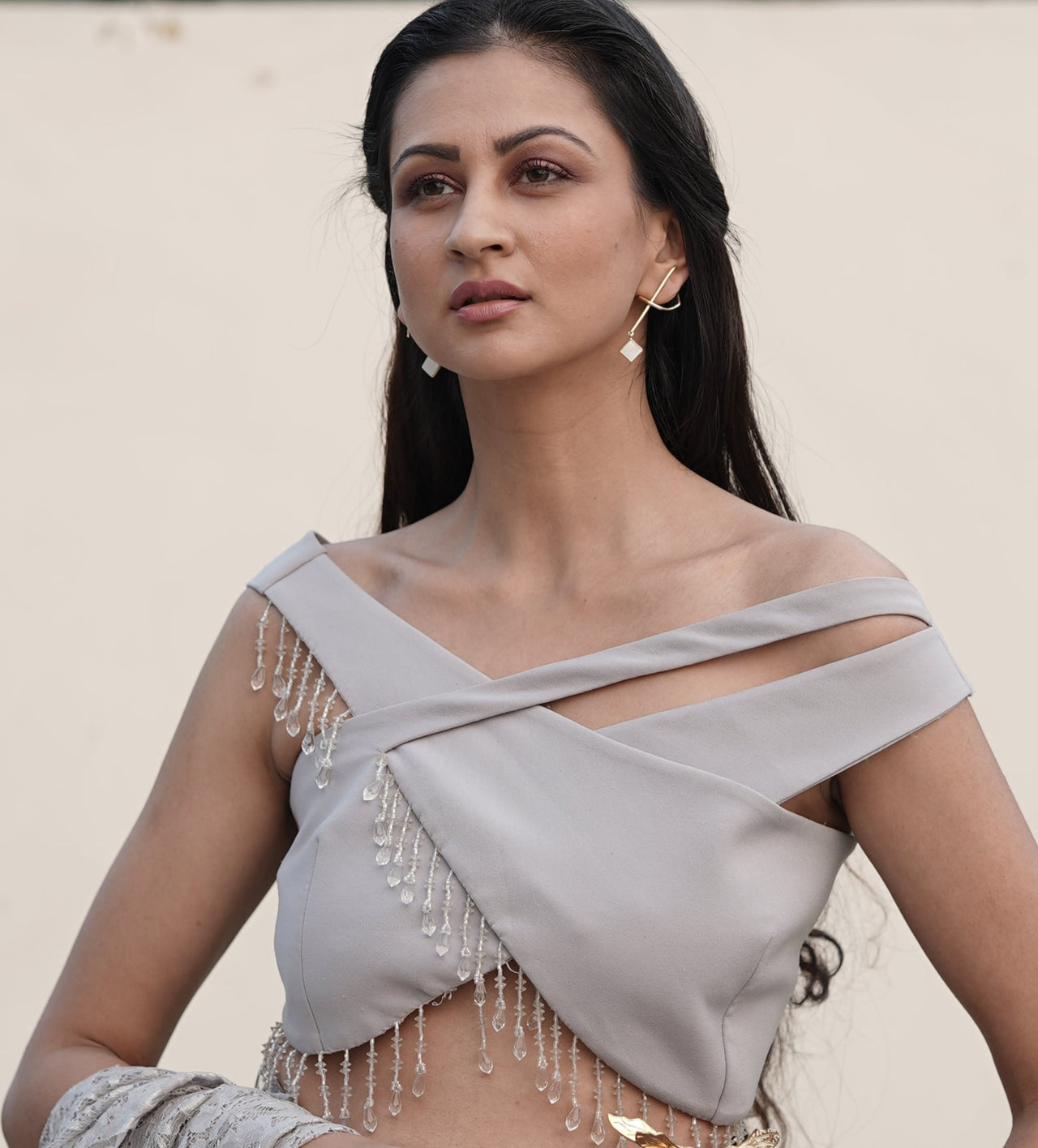 Sukhneet Wadhwa in Whisp Earrings