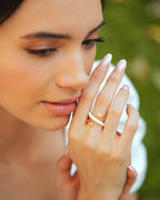 Twistie 2-way White Enamel Gold Ring