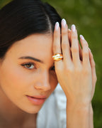Pragya Jaiswal in Verdora White Enamel Ring