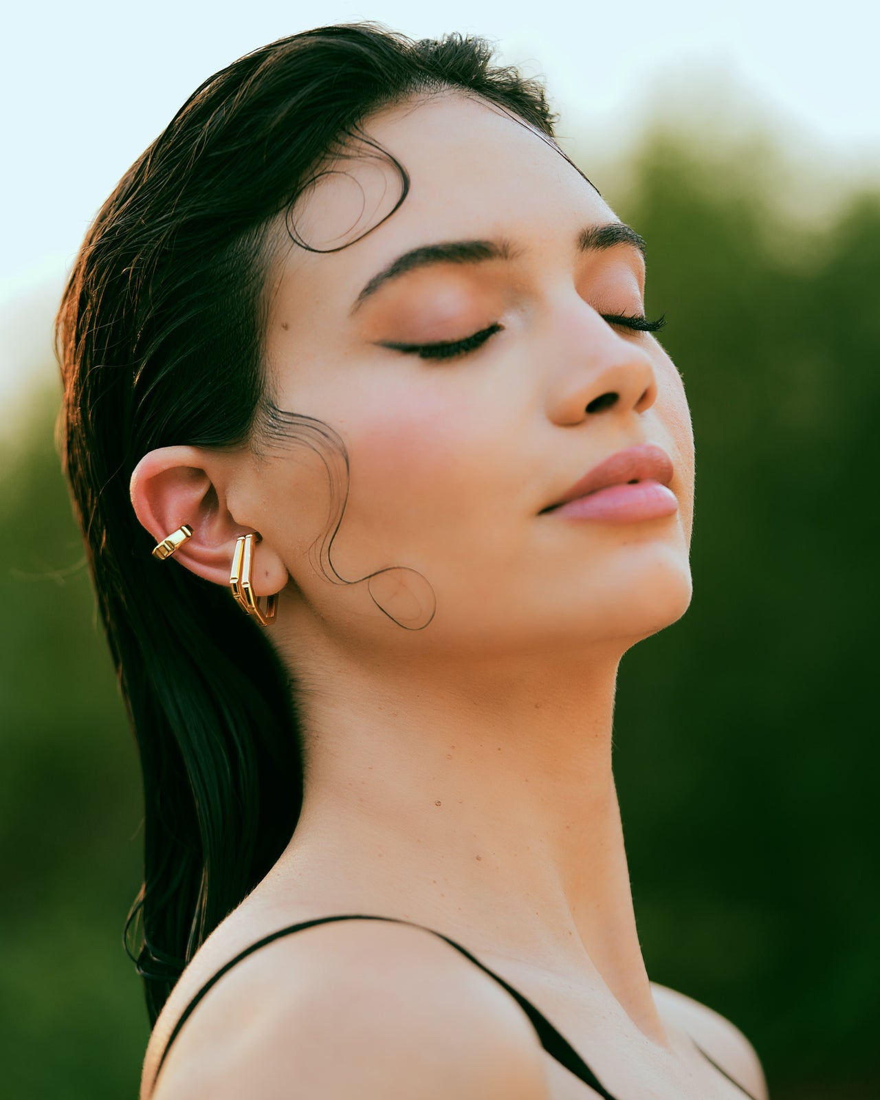 Ellipse Gold Earrings