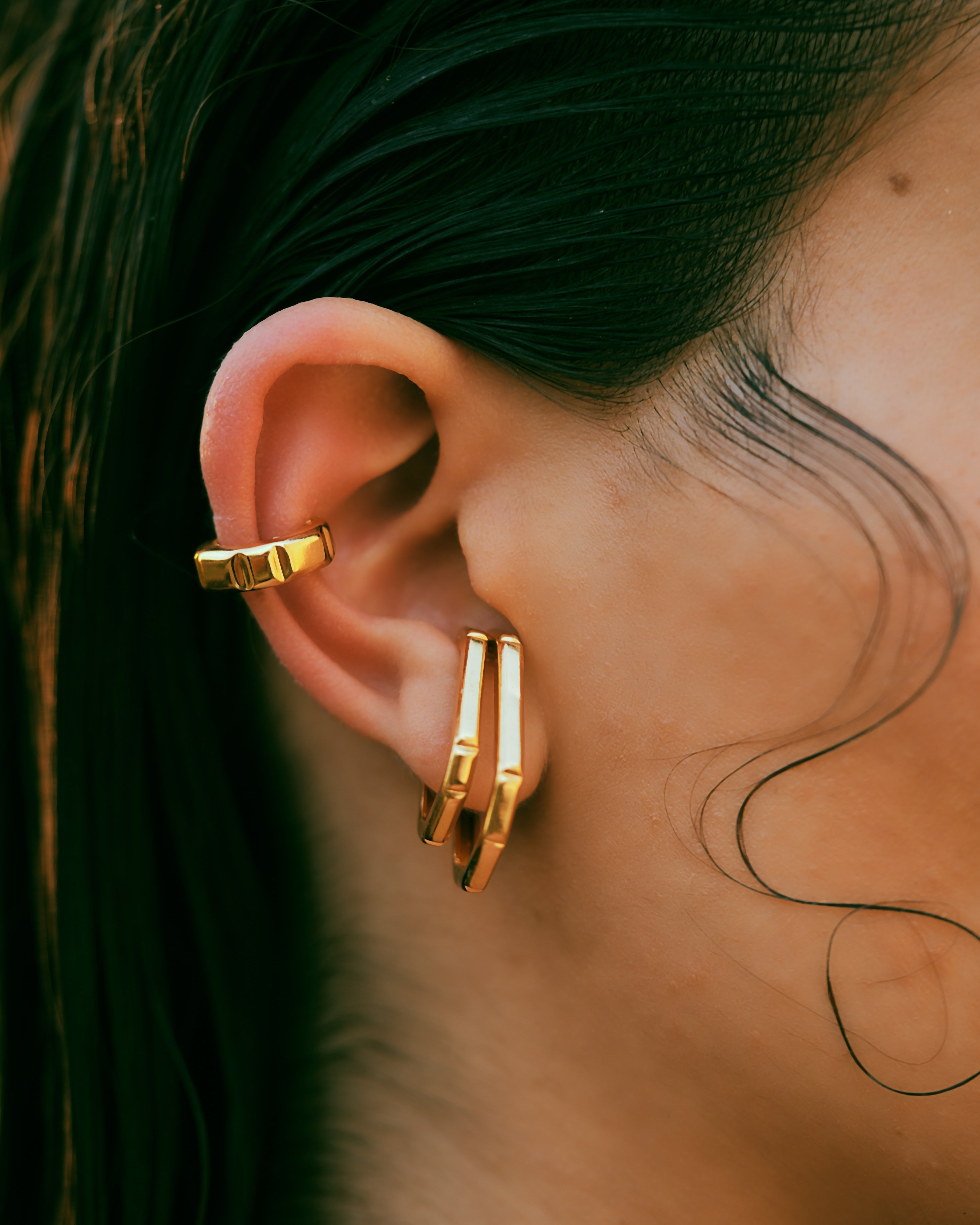 Ellipse Gold Earrings
