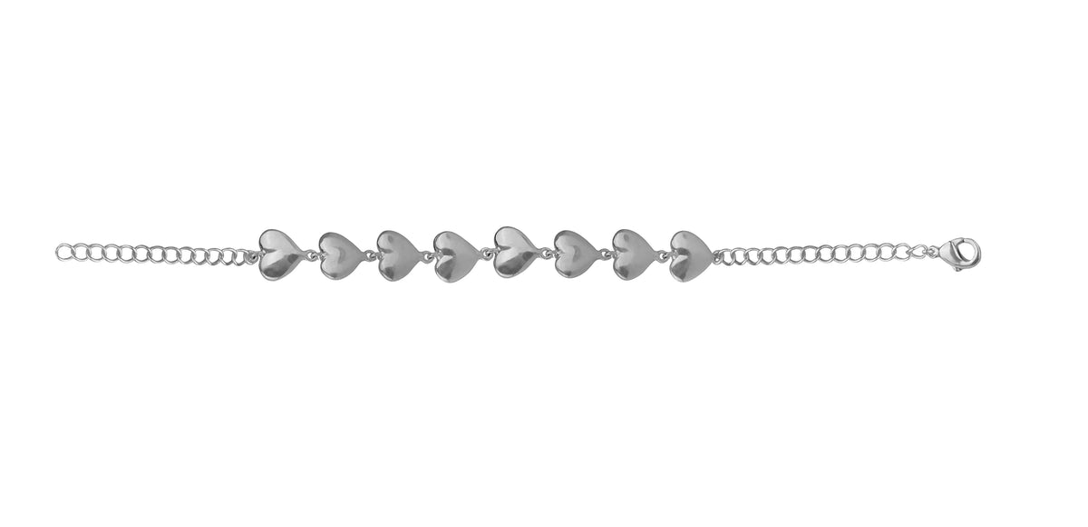 Hearty Silver Bracelet