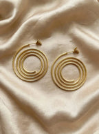 Gold Plated Swirl Hoops