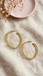 Gold Plated Spiral Hoops