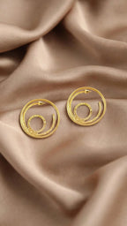 Gold Plated Whirl Hoops