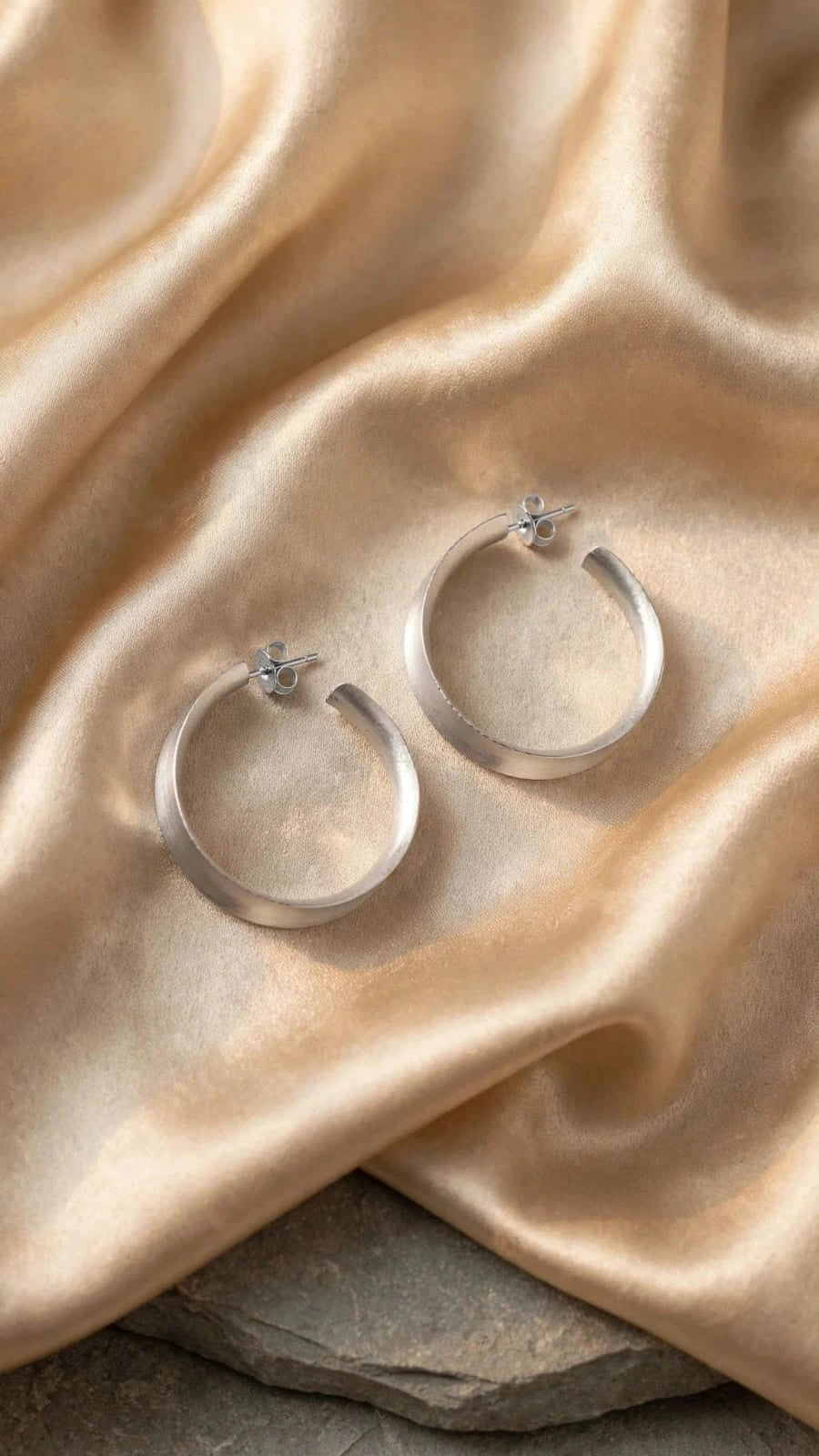 Silver Plated Funnel Hoops Main image