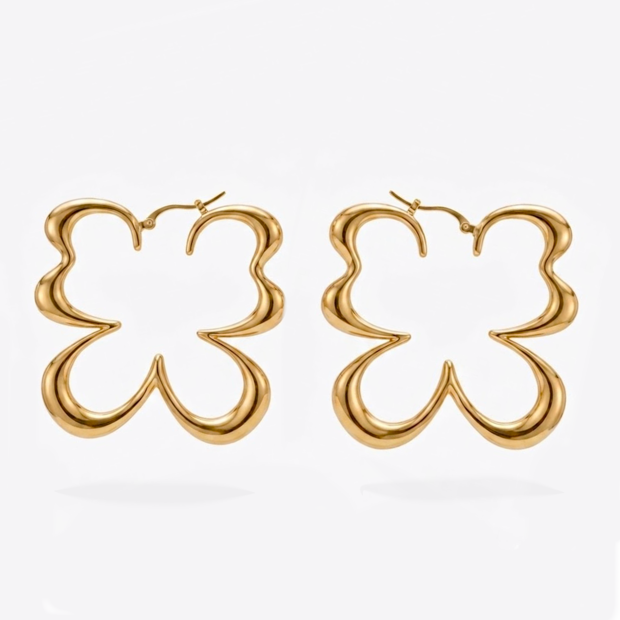 Gilded Flutter Hoops