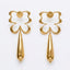 Varnika Arora Bloom Tear Earrings featuring delicate teardrop-shaped design with floral details in silver finish.