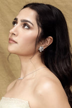 Rukmini Vasanth in Promise Petal Diamond Studs