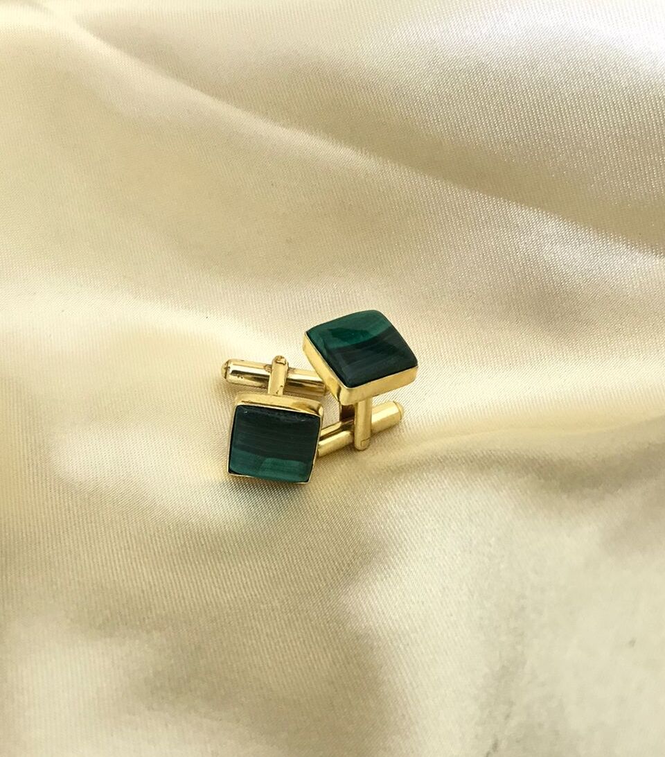 Malachite Cufflinks Secondary image