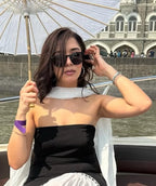 Sukhmani Gambhir in Emerald Aurora Tennis Bracelet