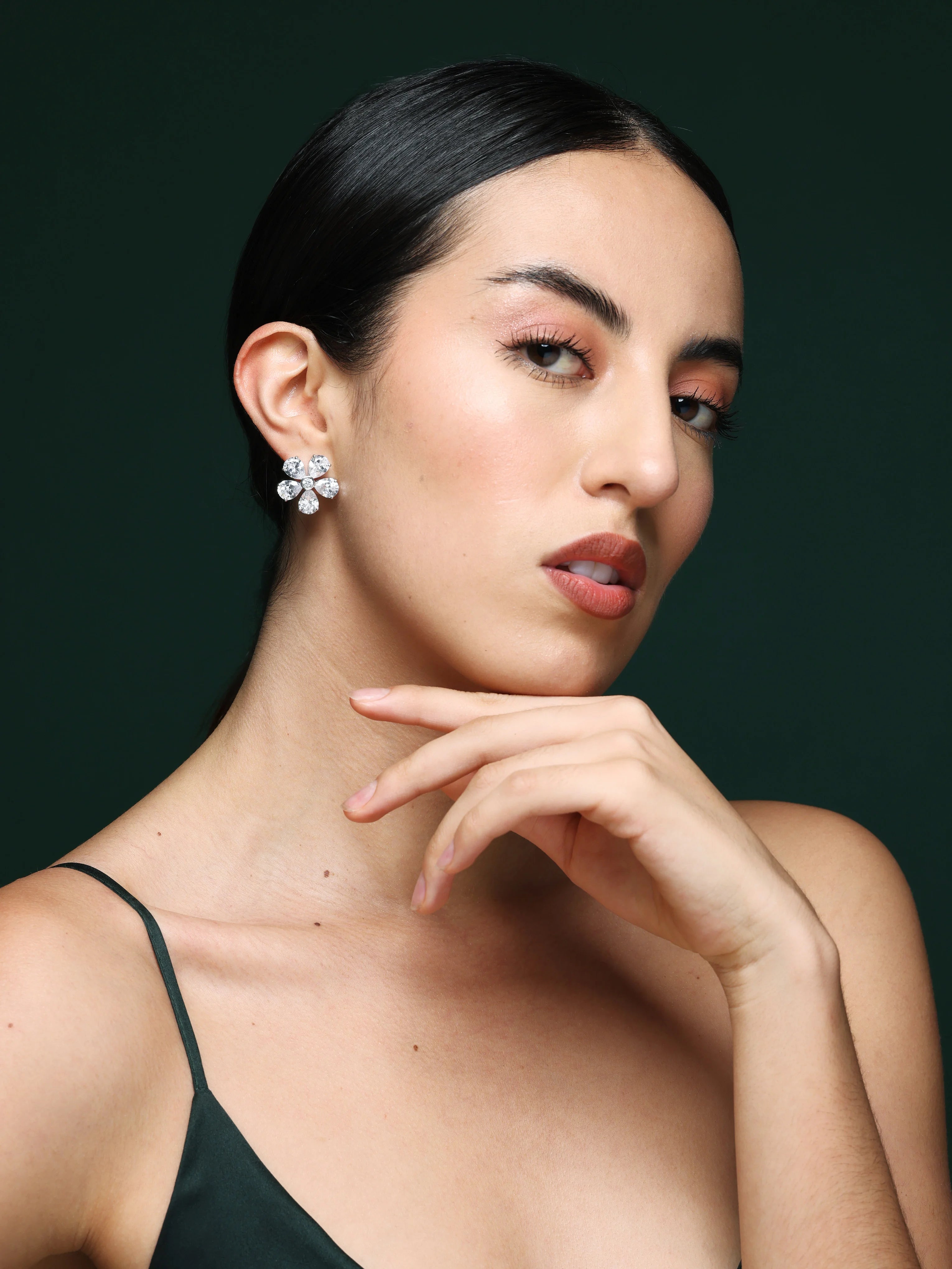 Rukmini Vasanth in Promise Petal Diamond Studs Secondary image