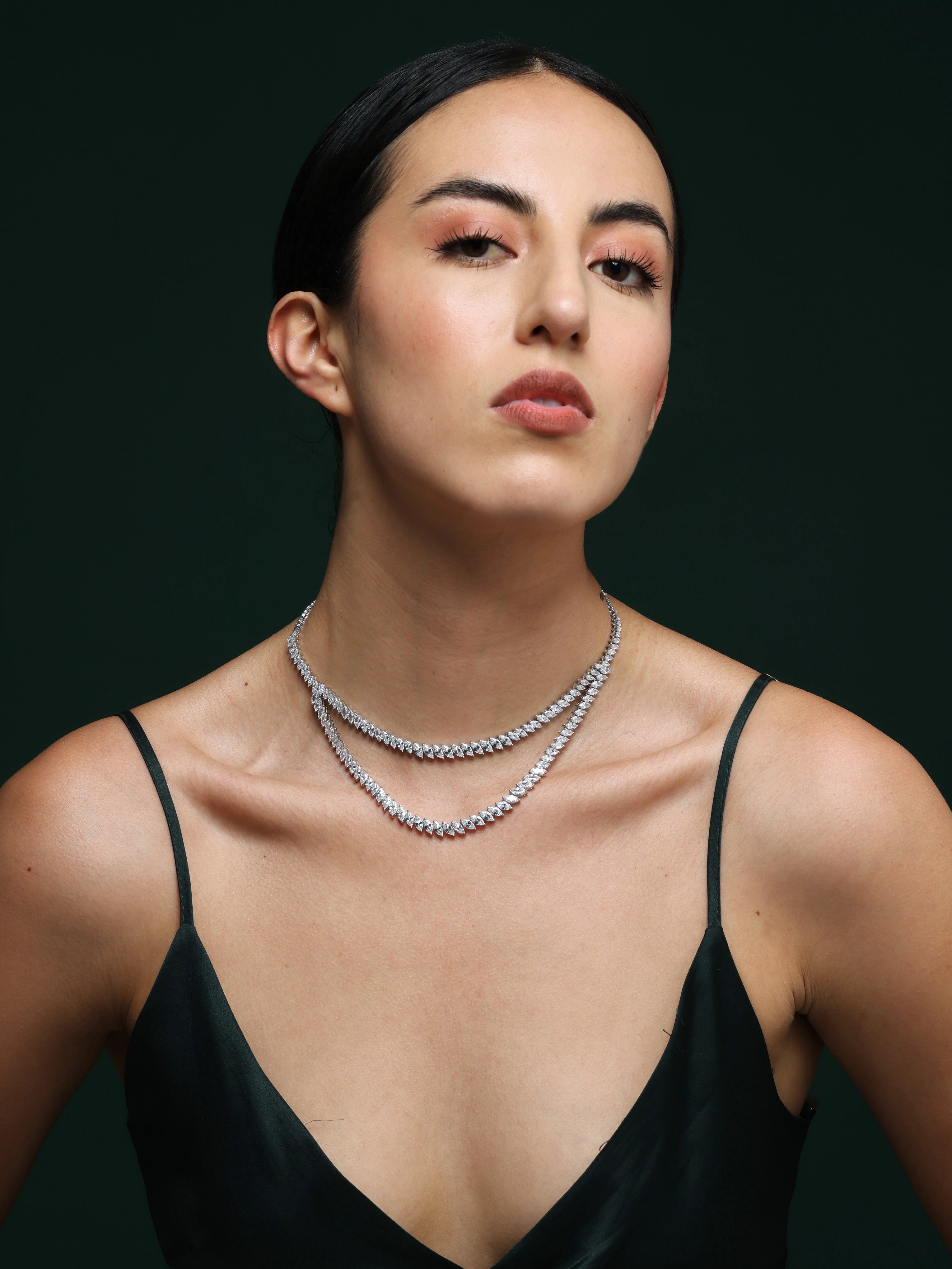 Sara Kukreja in Celestial CZ Necklace